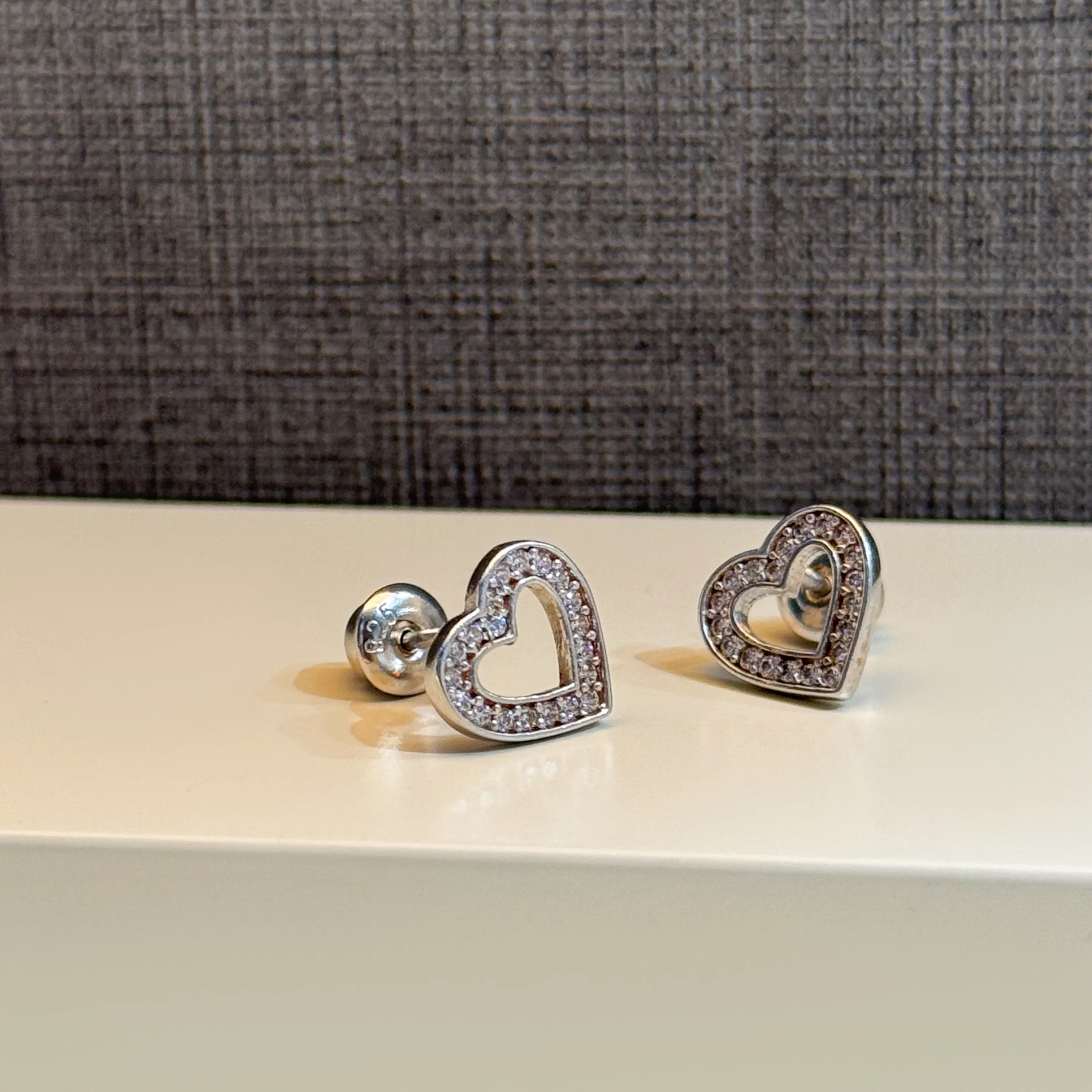 925 Sterling Silver Swarovski Zircon Hoop Earrings