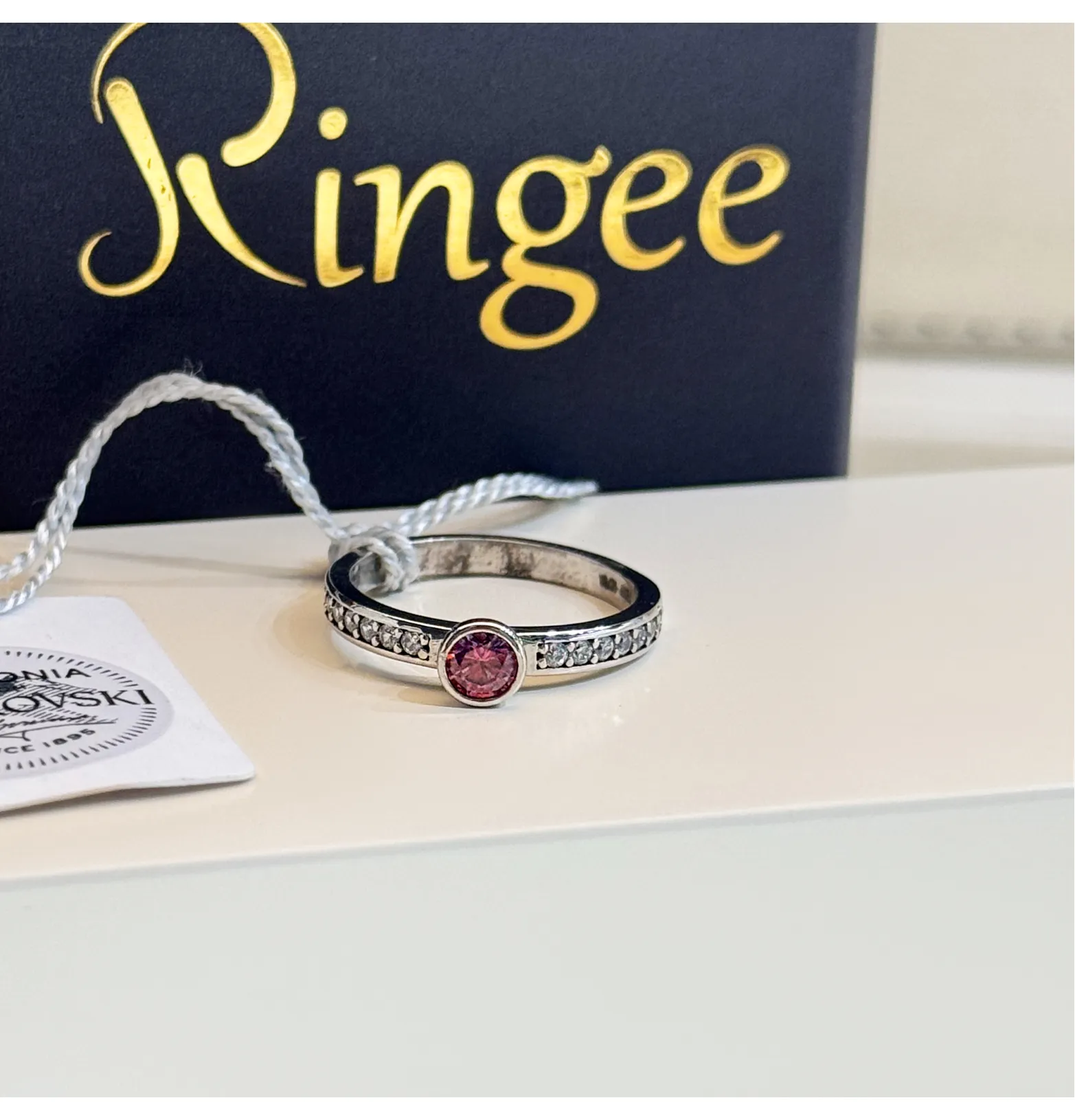 925 Sterling Silver Ring with Swarovski Zircon