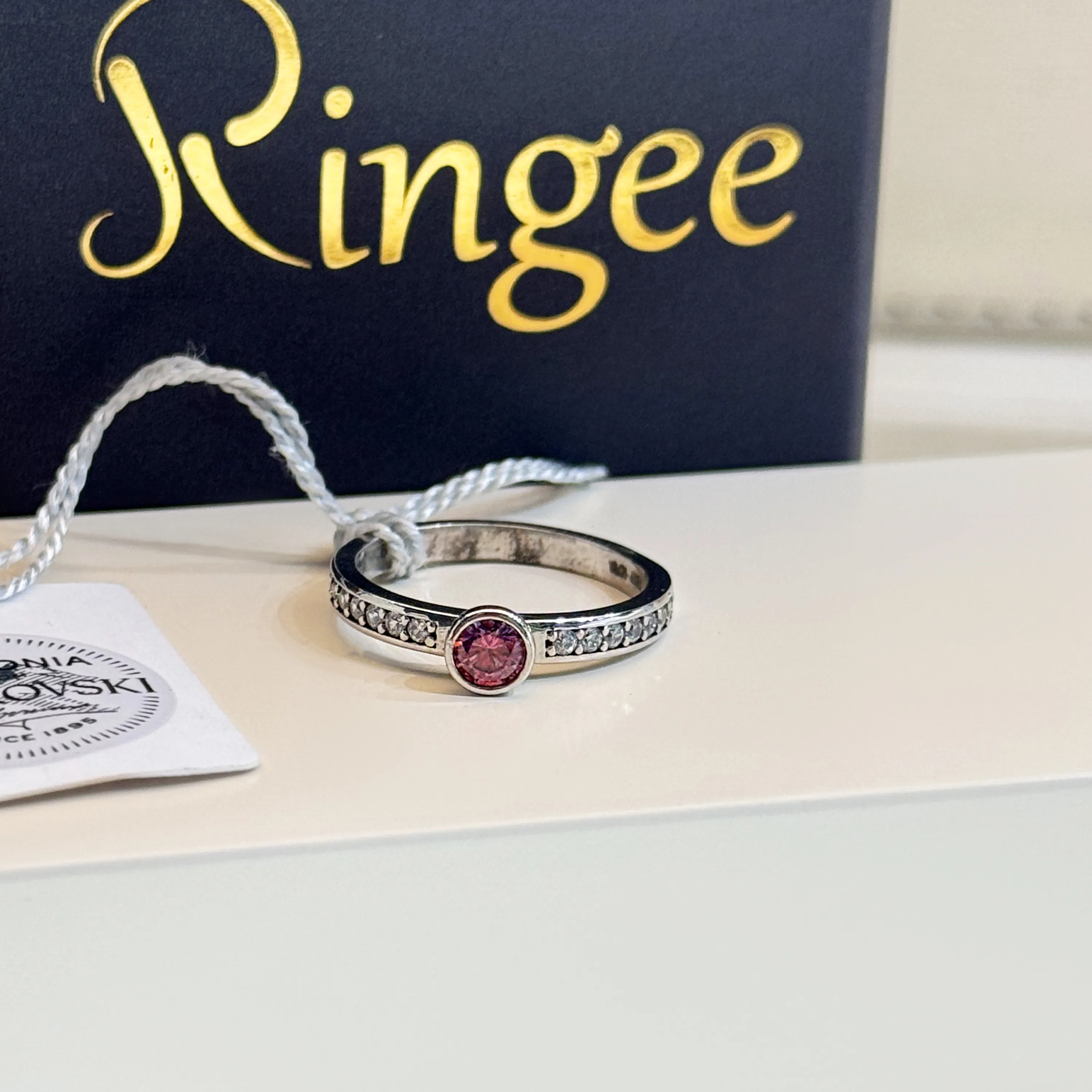 925 Sterling Silver Ring with Swarovski Zircon