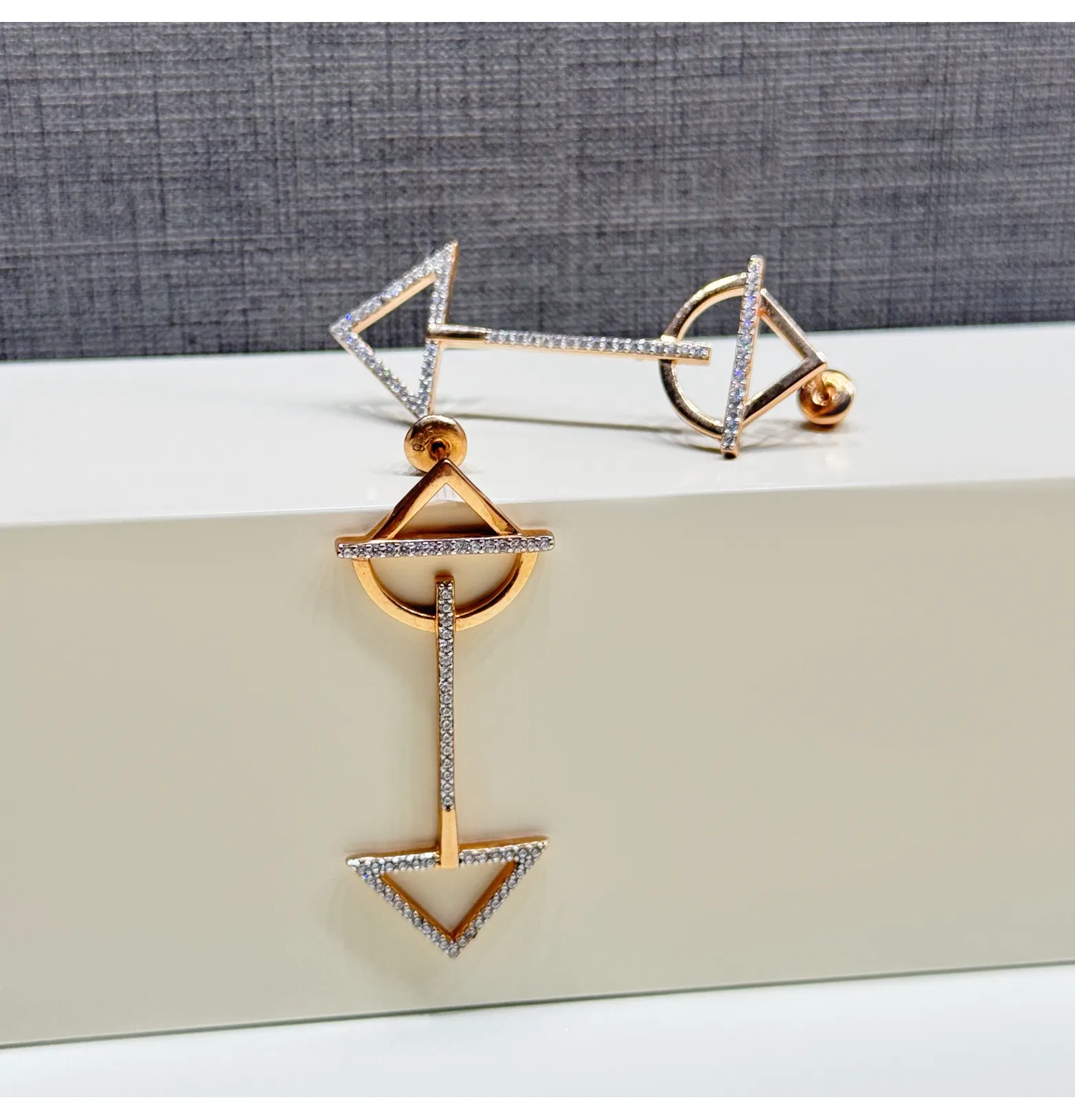 Silver earrings with Swarovski zirconia, 925 sterling silver