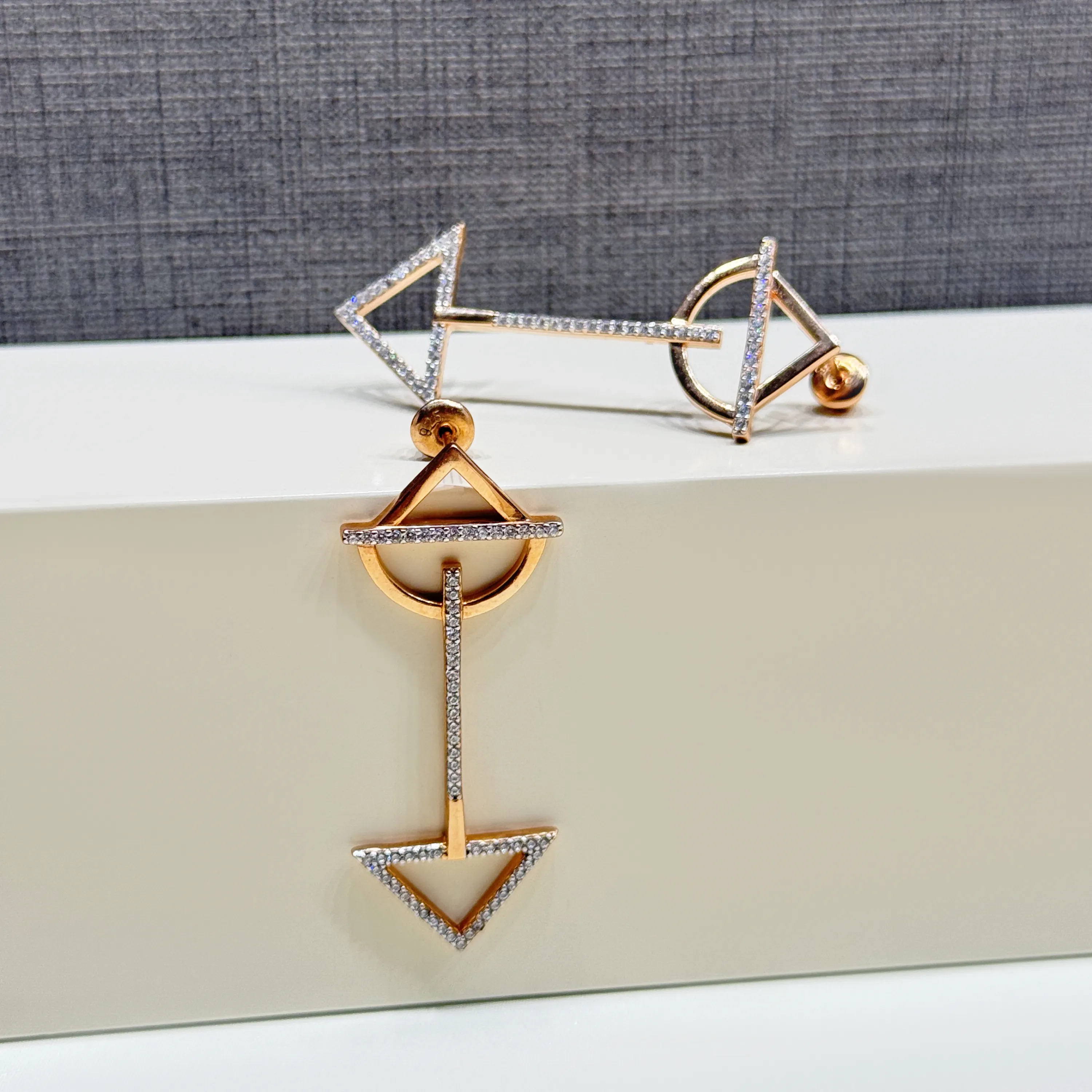 Silver earrings with Swarovski zirconia, 925 sterling silver