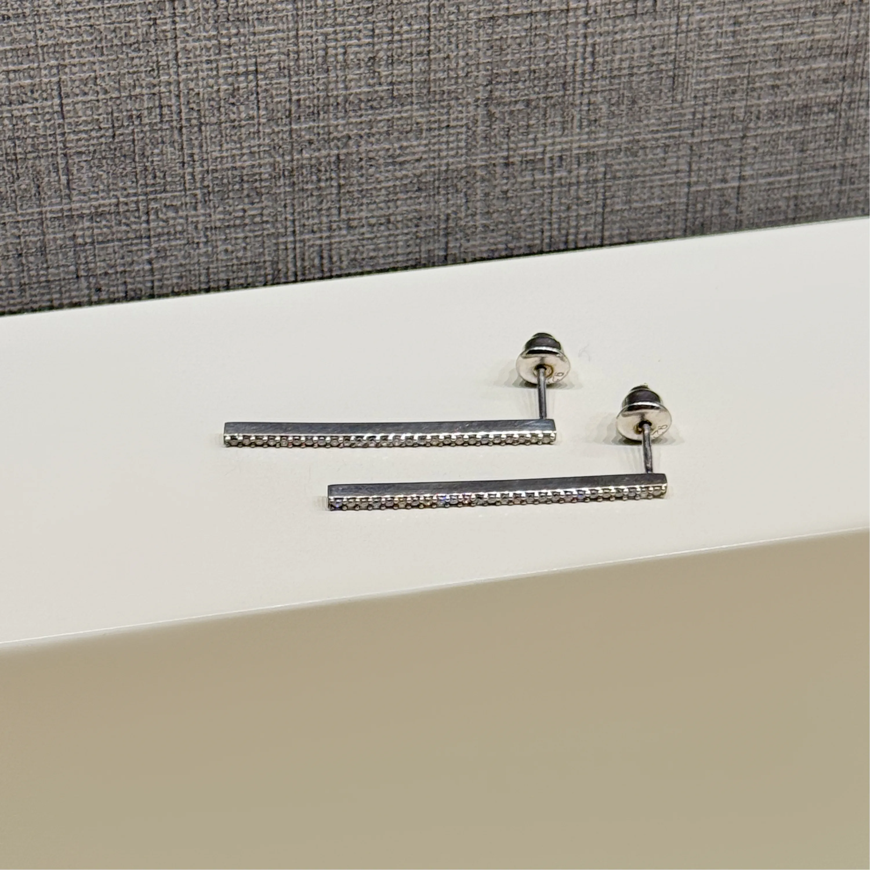 Silver earrings with Swarovski zirconia, 925 sterling silver