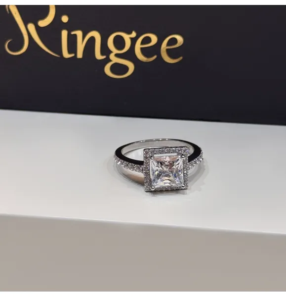 925 sterling silver ring with Swarovski zircon - (R-0259)