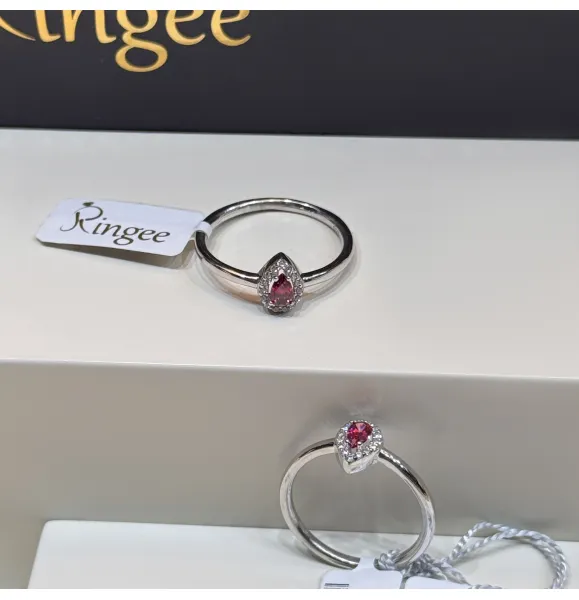 925 sterling silver ring with Swarovski zircon - (R-0264)