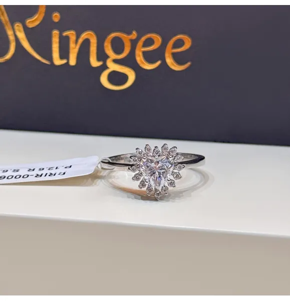 925 sterling silver ring with Swarovski zircon - (R-0266)