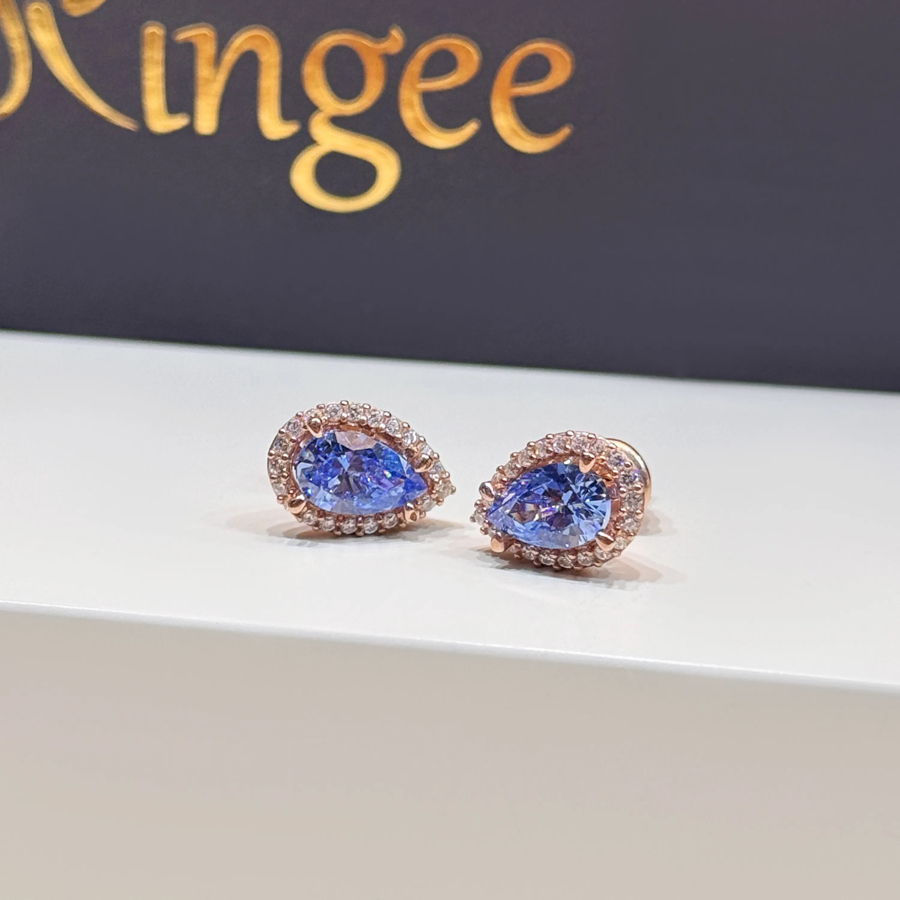 Silver earrings with Swarovski zirconia, 925 sterling silver