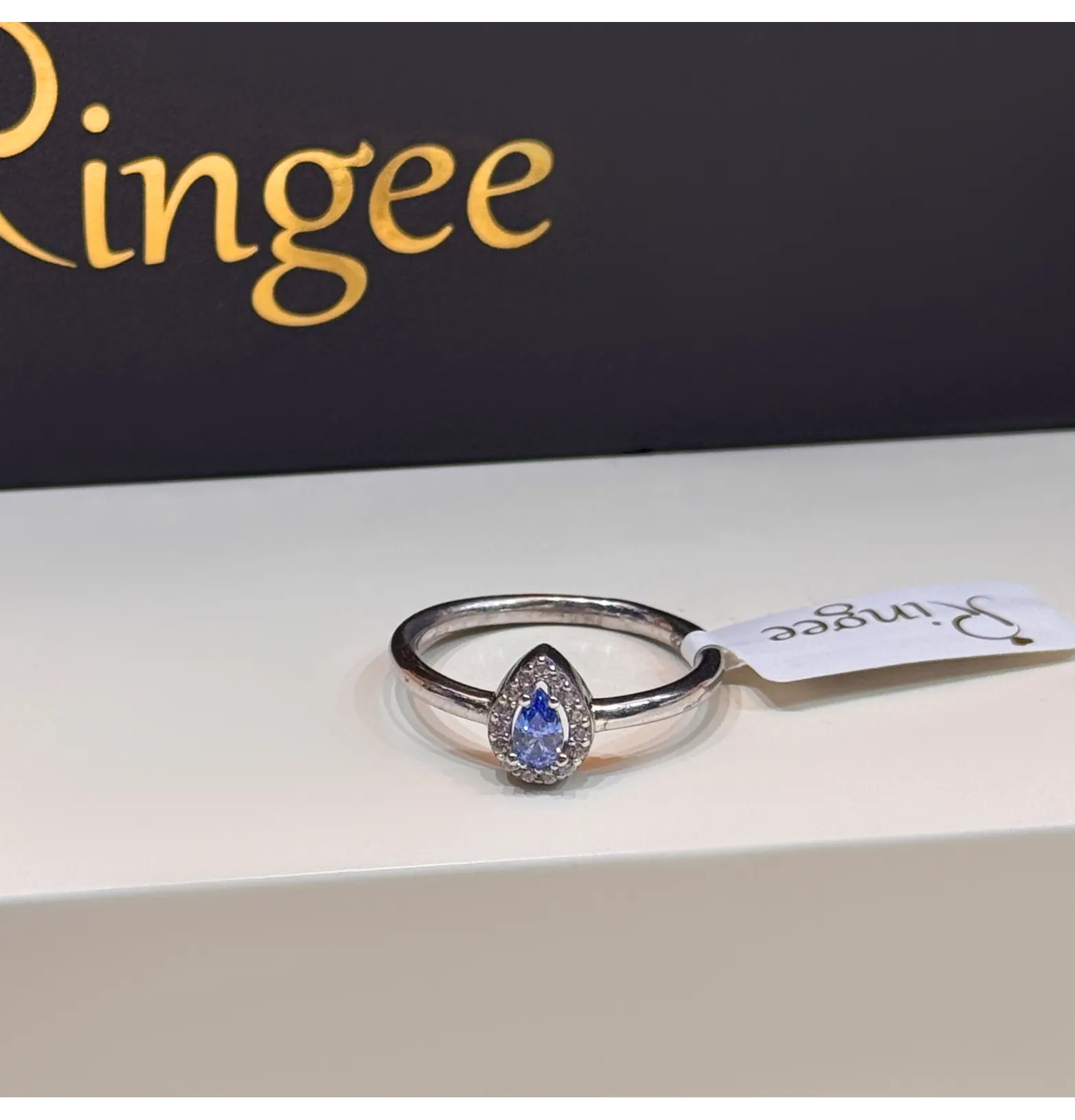 925 sterling silver ring with Swarovski zircon