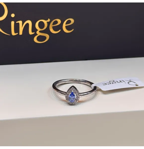 925 sterling silver ring with Swarovski zircon - (R-0269)