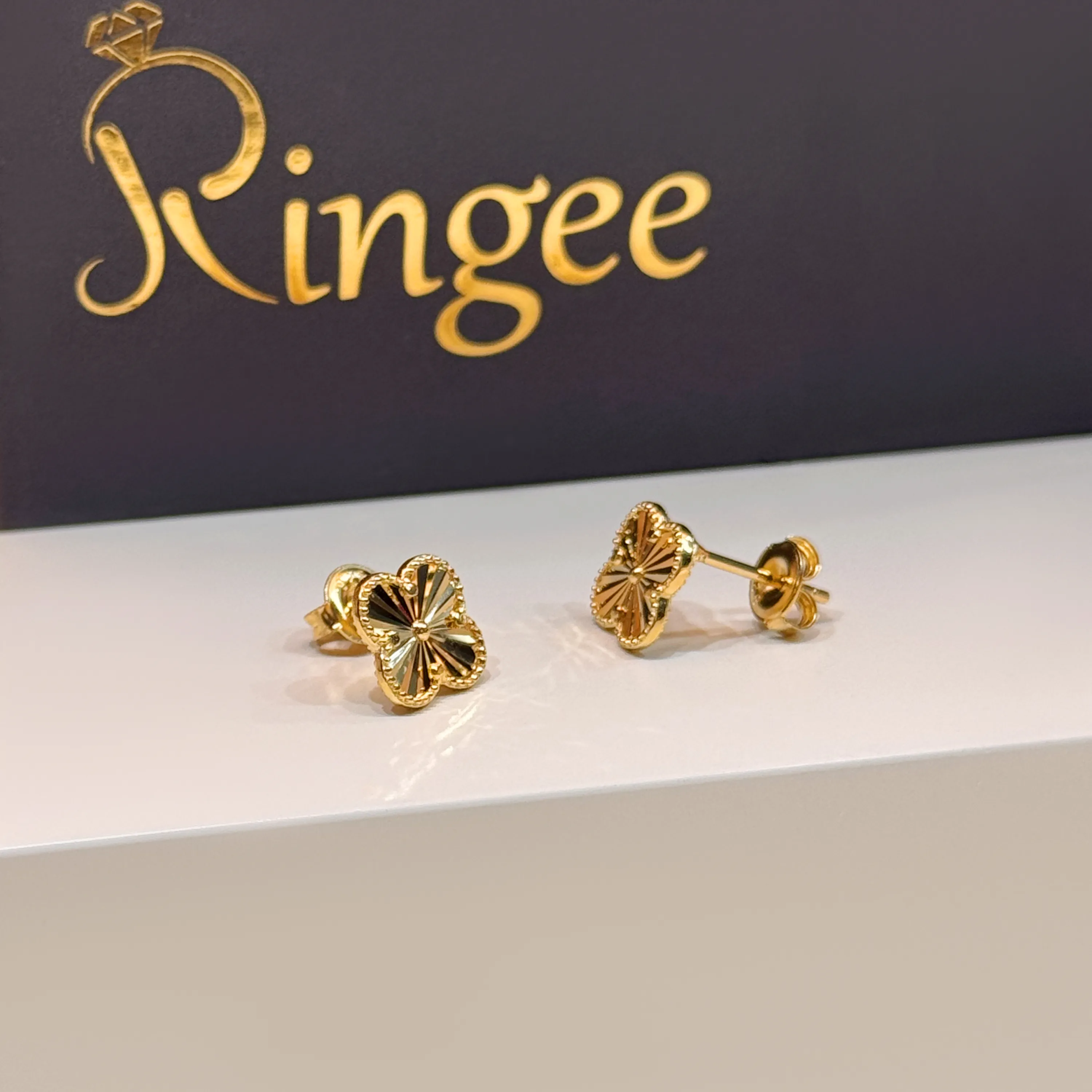 Turkish-made 925 sterling silver net earrings