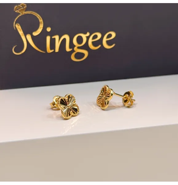 Turkish-made 925 sterling silver net earrings - (R-0273)