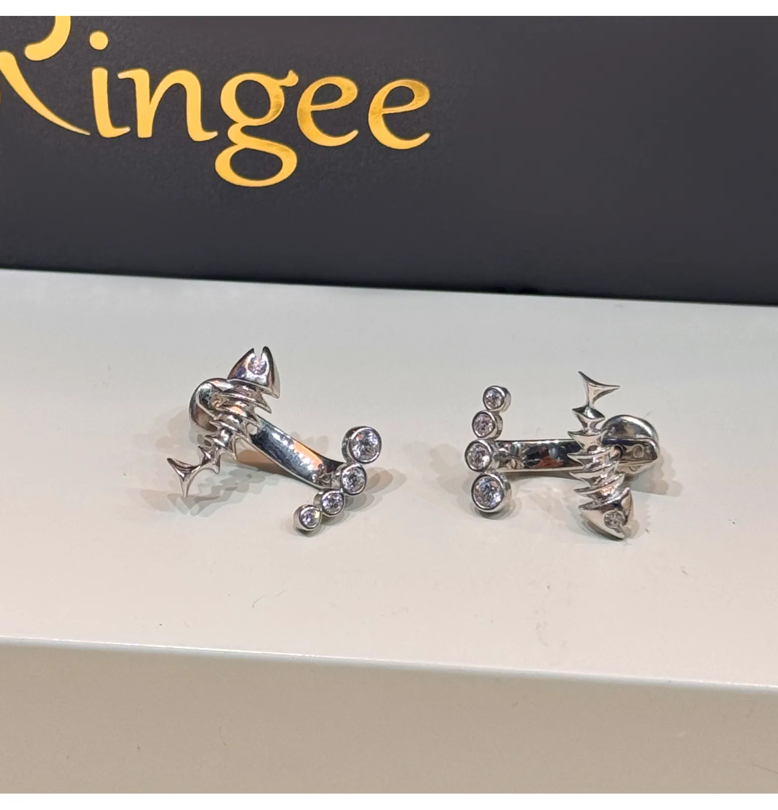 Turkish-made 925 sterling silver net earrings