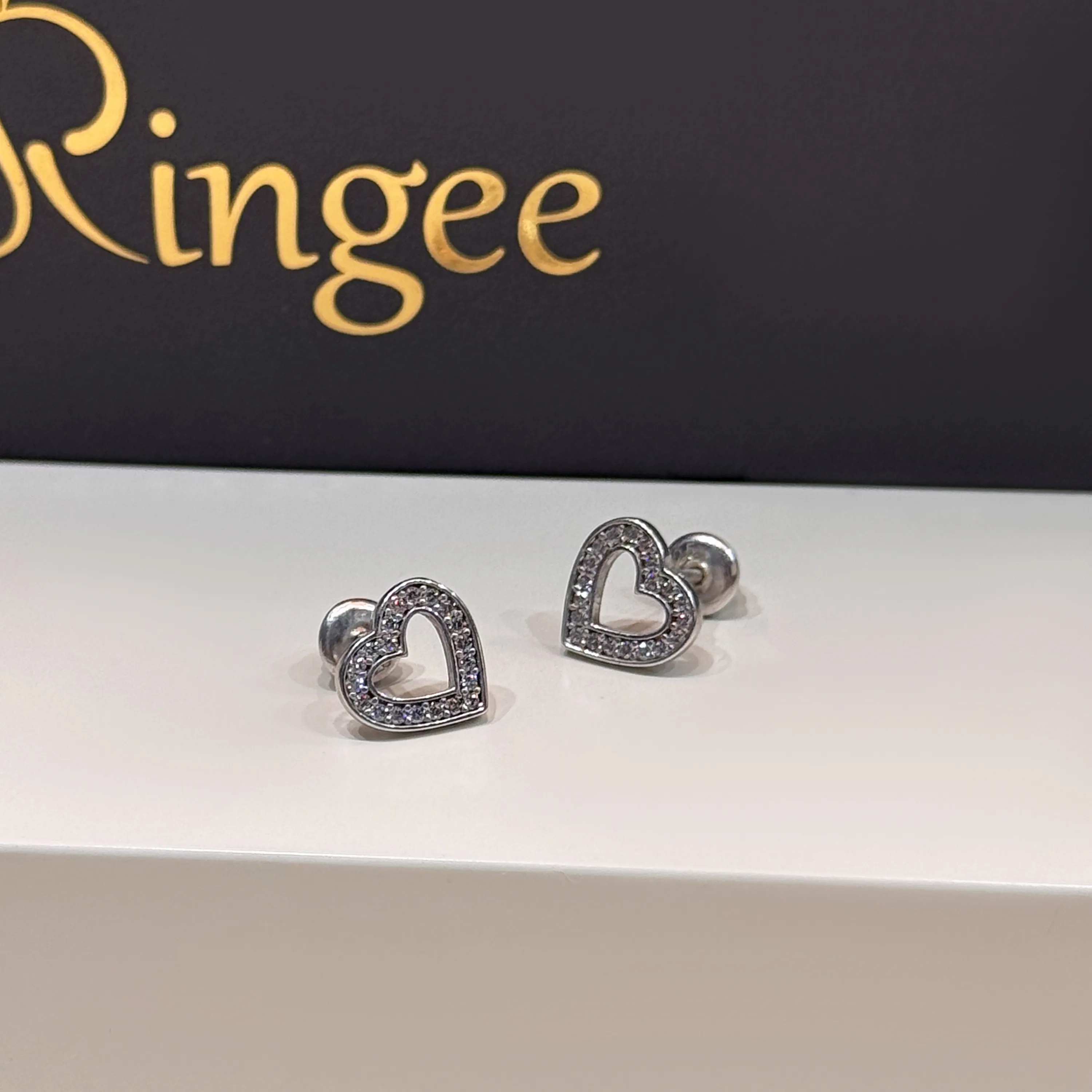 Turkish-made 925 sterling silver net earrings