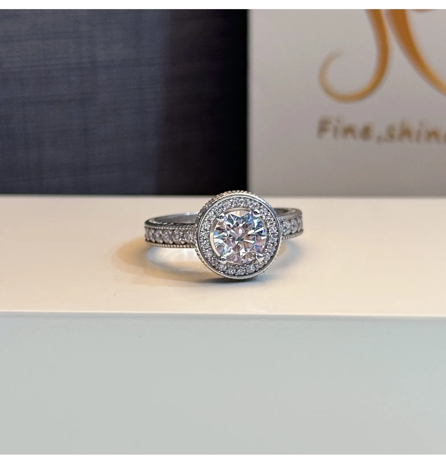 925 Sterling Silver Ring with Swarovski Zircon