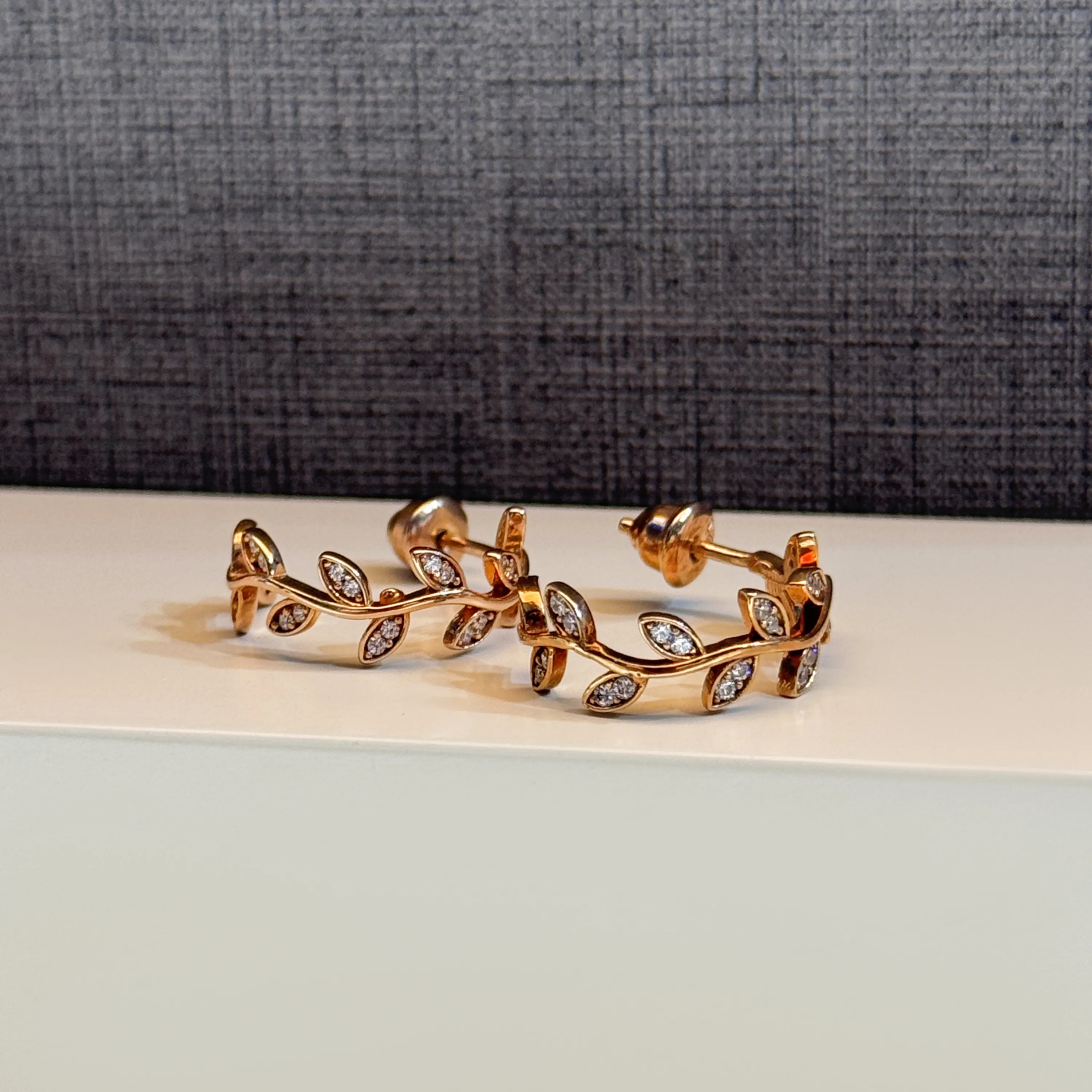 925 Sterling Silver Swarovski Zircon Hoop Earrings