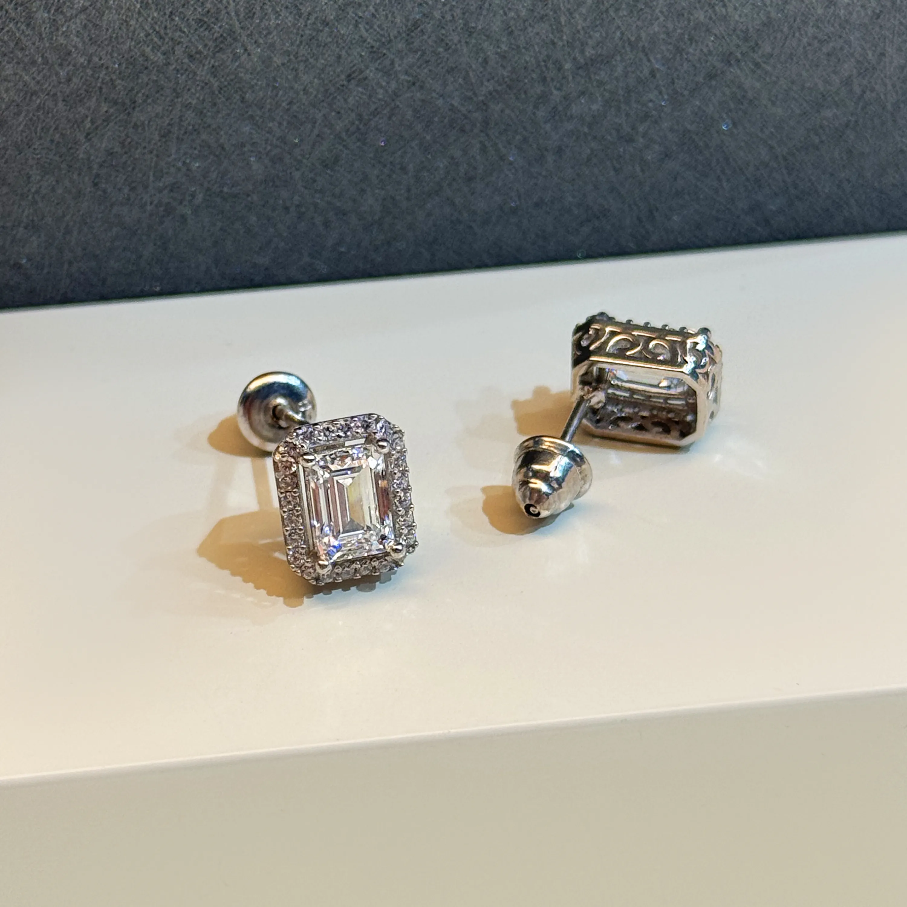 925 Sterling Silver Swarovski Zircon Hoop Earrings