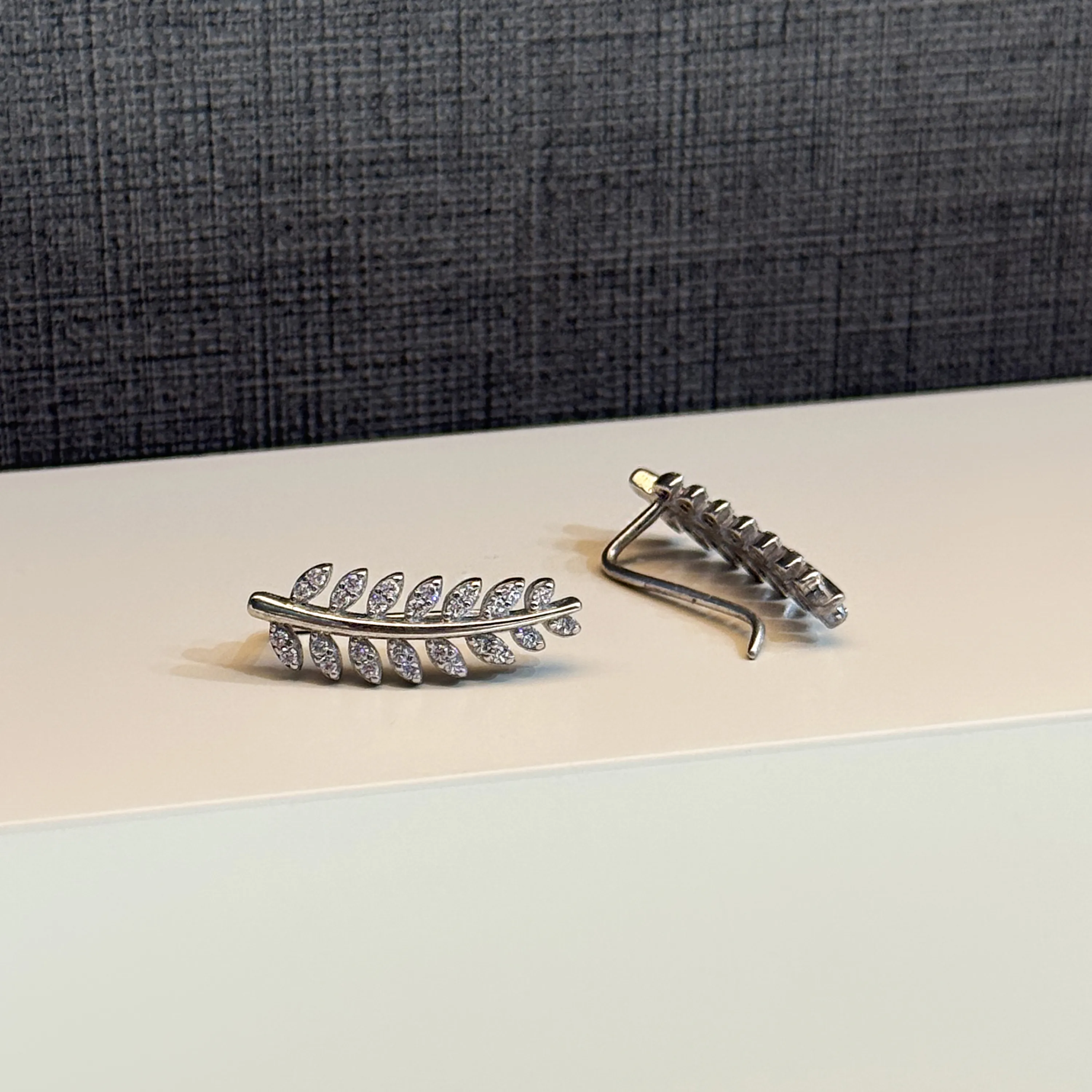 925 Sterling Silver Swarovski Zircon Hoop Earrings