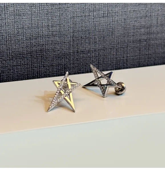 925 Sterling Silver Swarovski Zircon Hoop Earrings