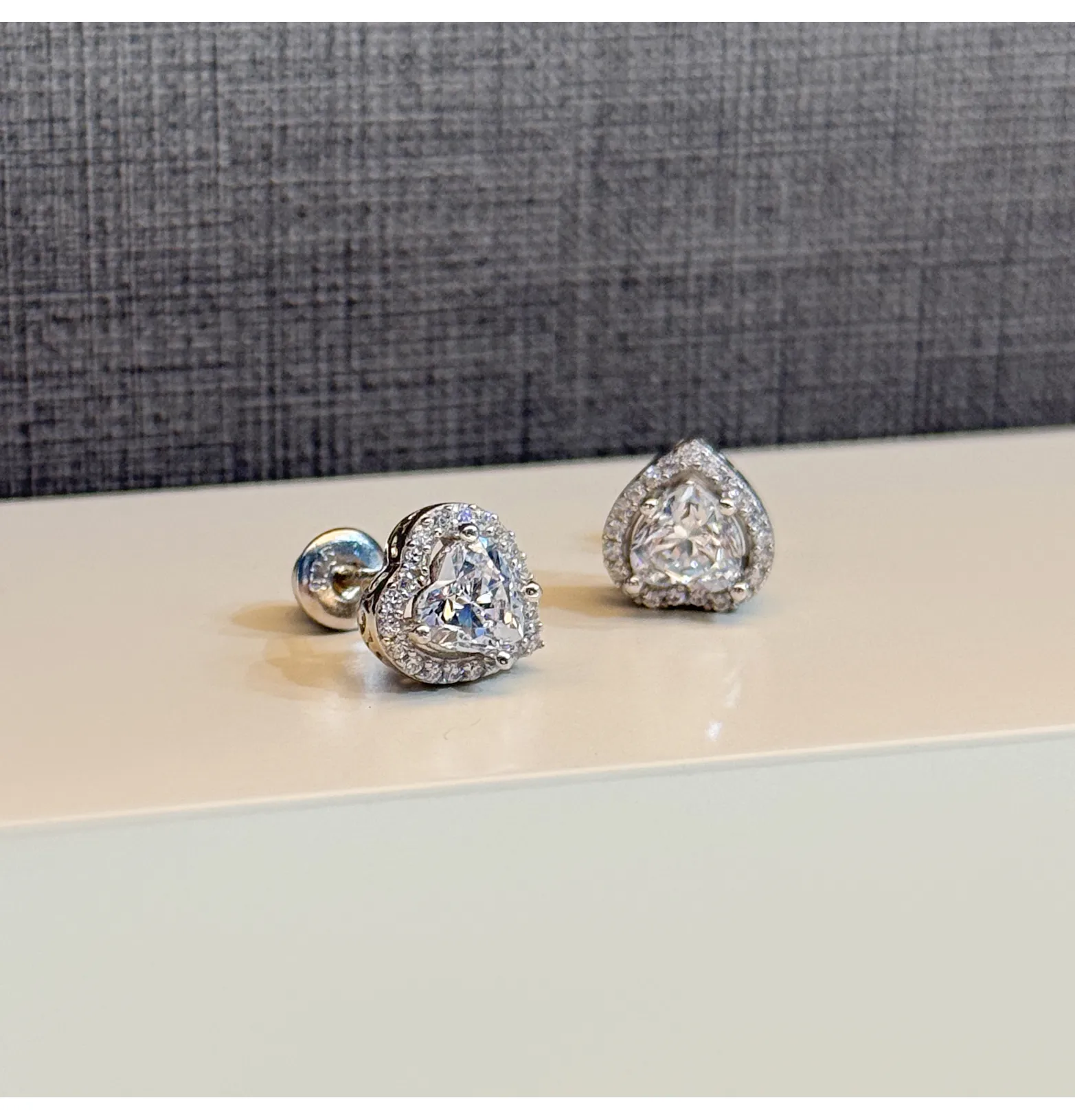 925 Sterling Silver Swarovski Zircon Hoop Earrings