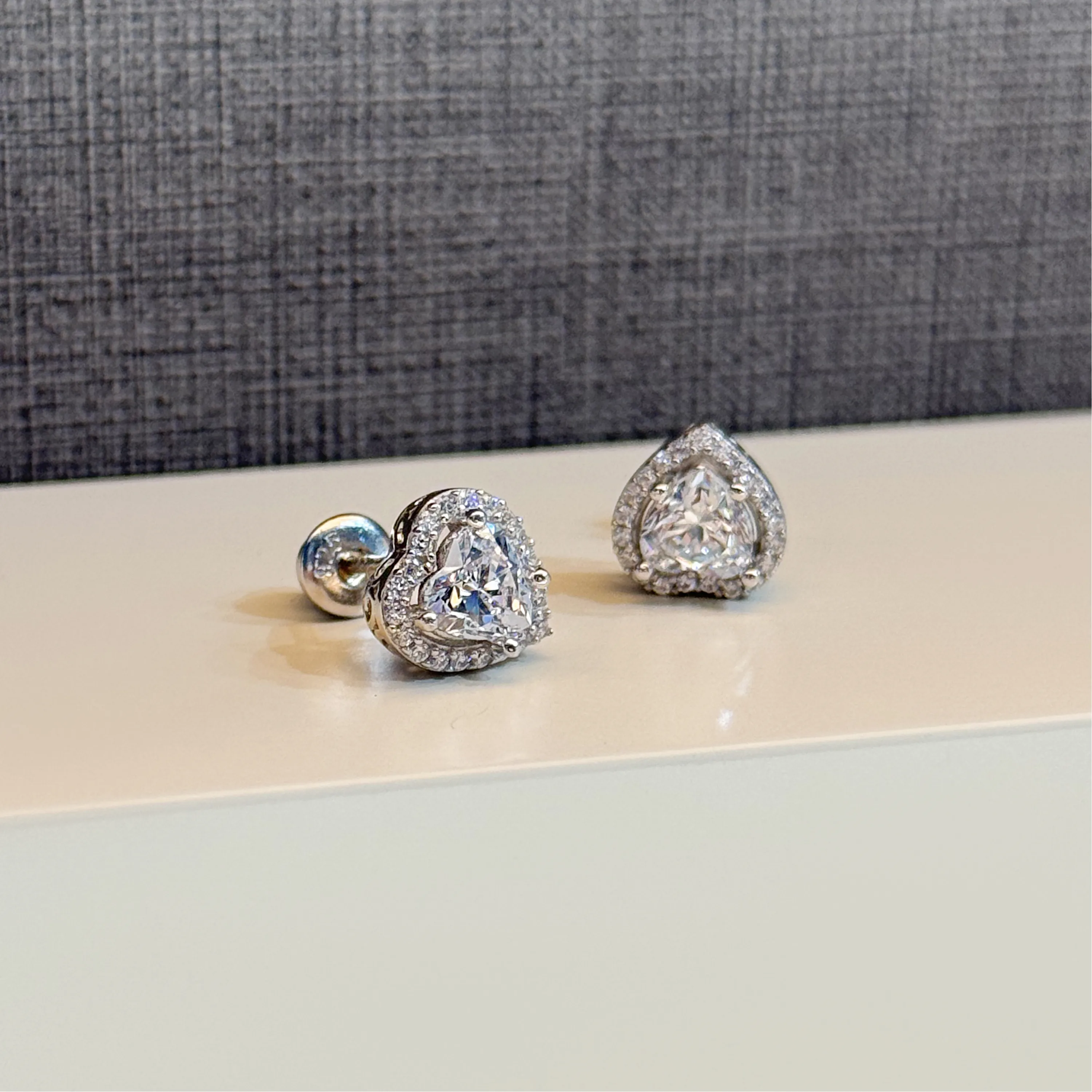 925 Sterling Silver Swarovski Zircon Hoop Earrings