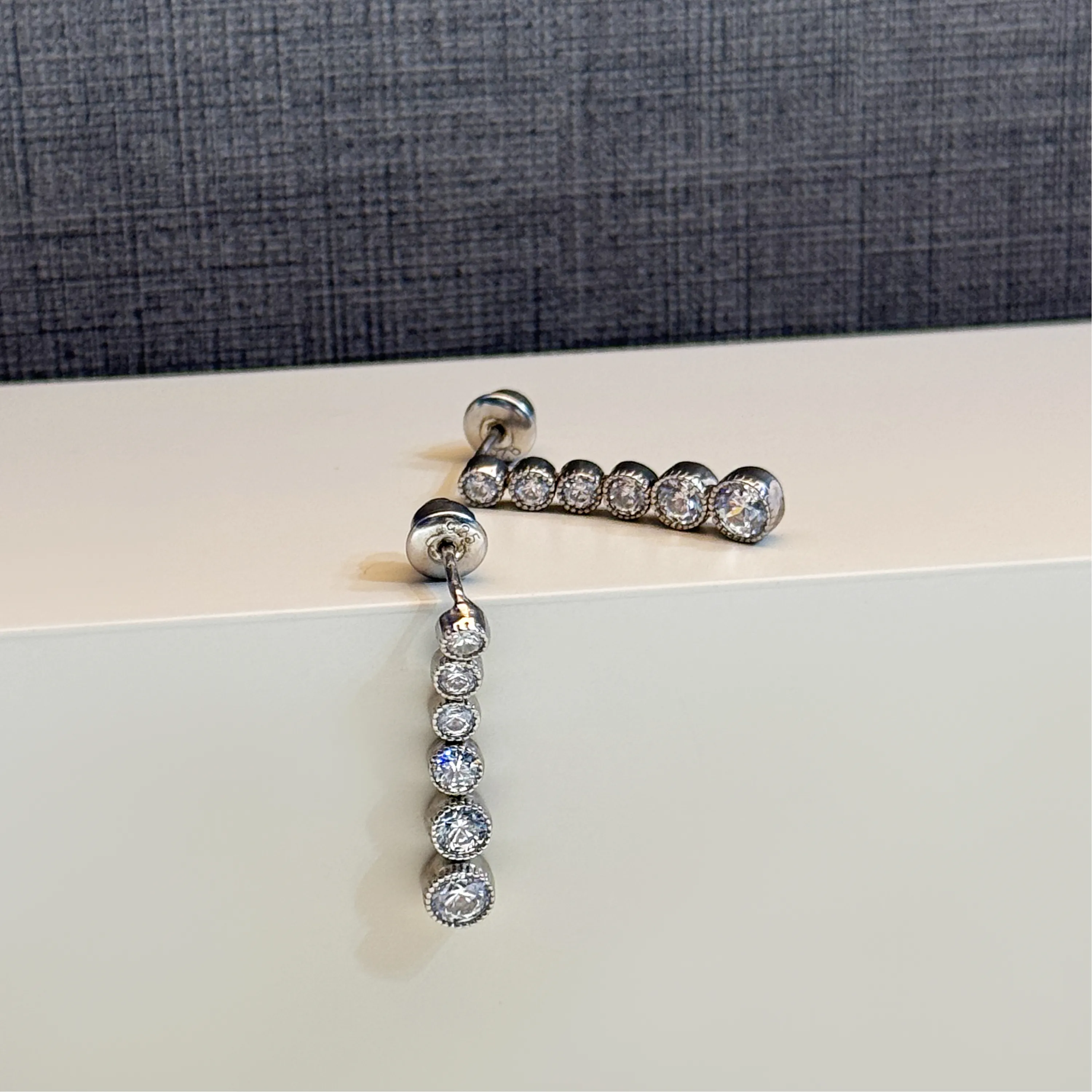 925 Sterling Silver Swarovski Zircon Hoop Earrings