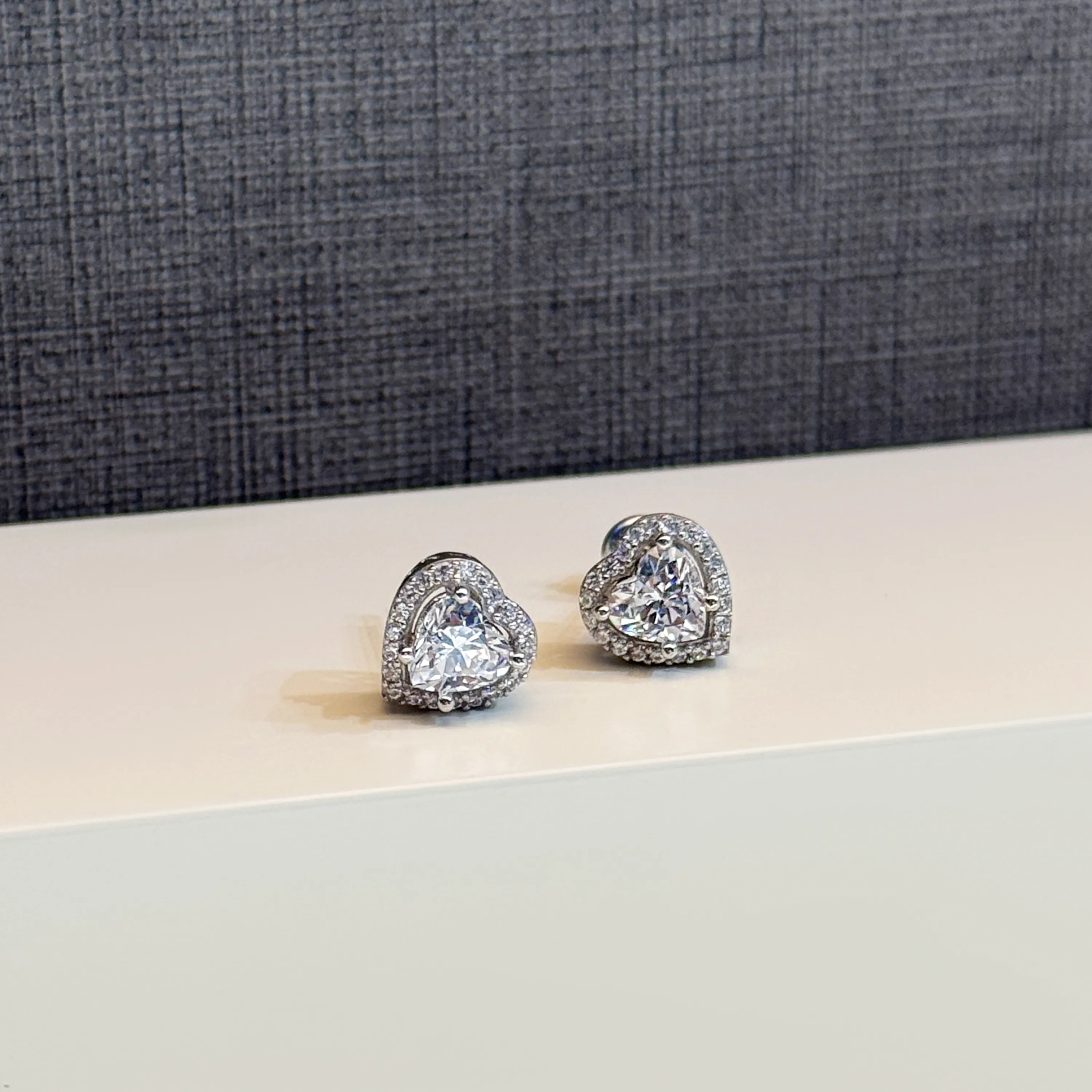 925 Sterling Silver Swarovski Zircon Hoop Earrings