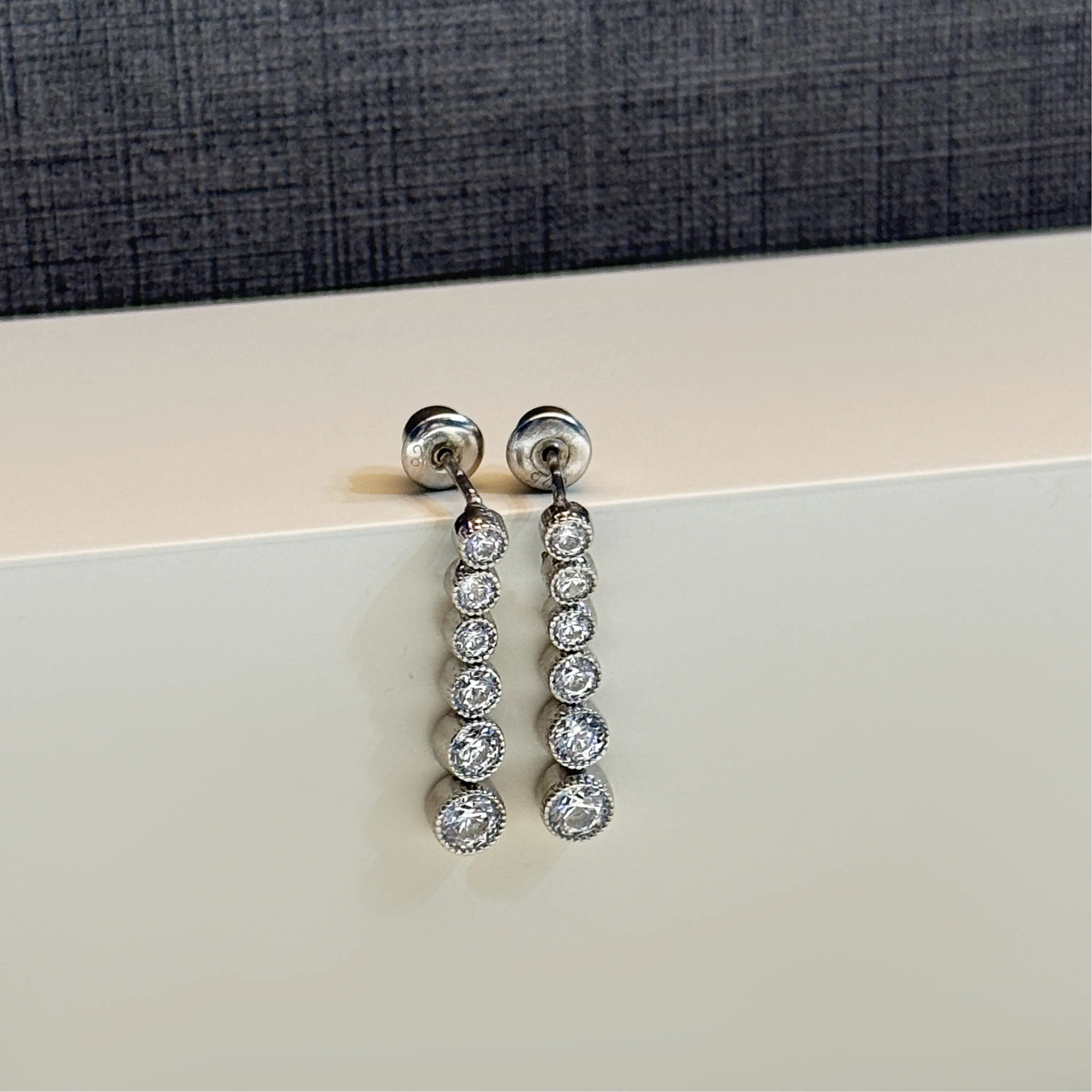 925 Sterling Silver Swarovski Zircon Hoop Earrings