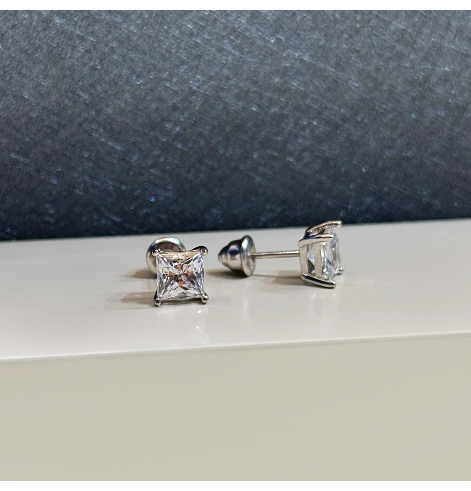 925 Sterling Silver Swarovski Zircon Hoop Earrings