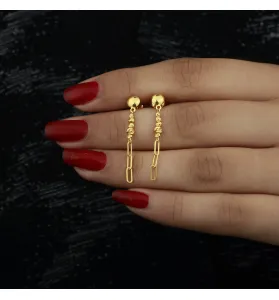 21-karat gold earrings, Turkish made