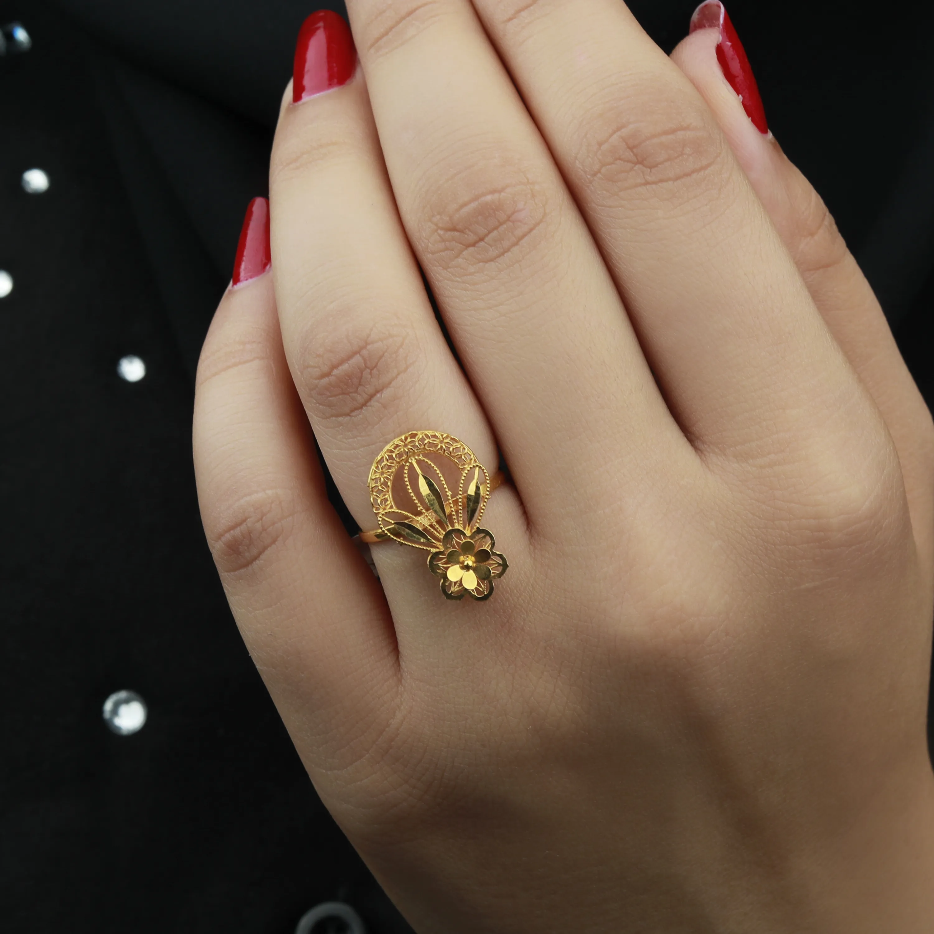 21-karat gold ring, Turkish made