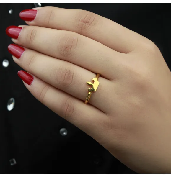 21-karat gold ring, Turkish made - (S-0105)