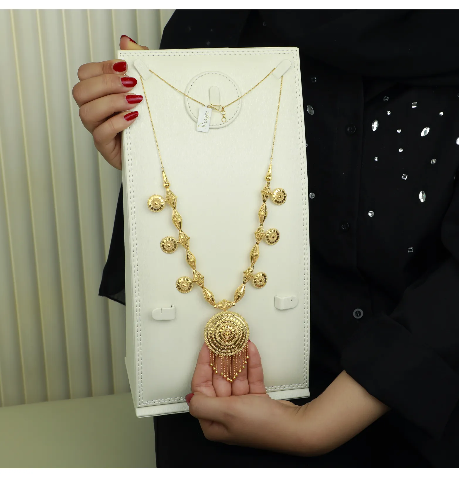 21-karat gold mirror, Omani made