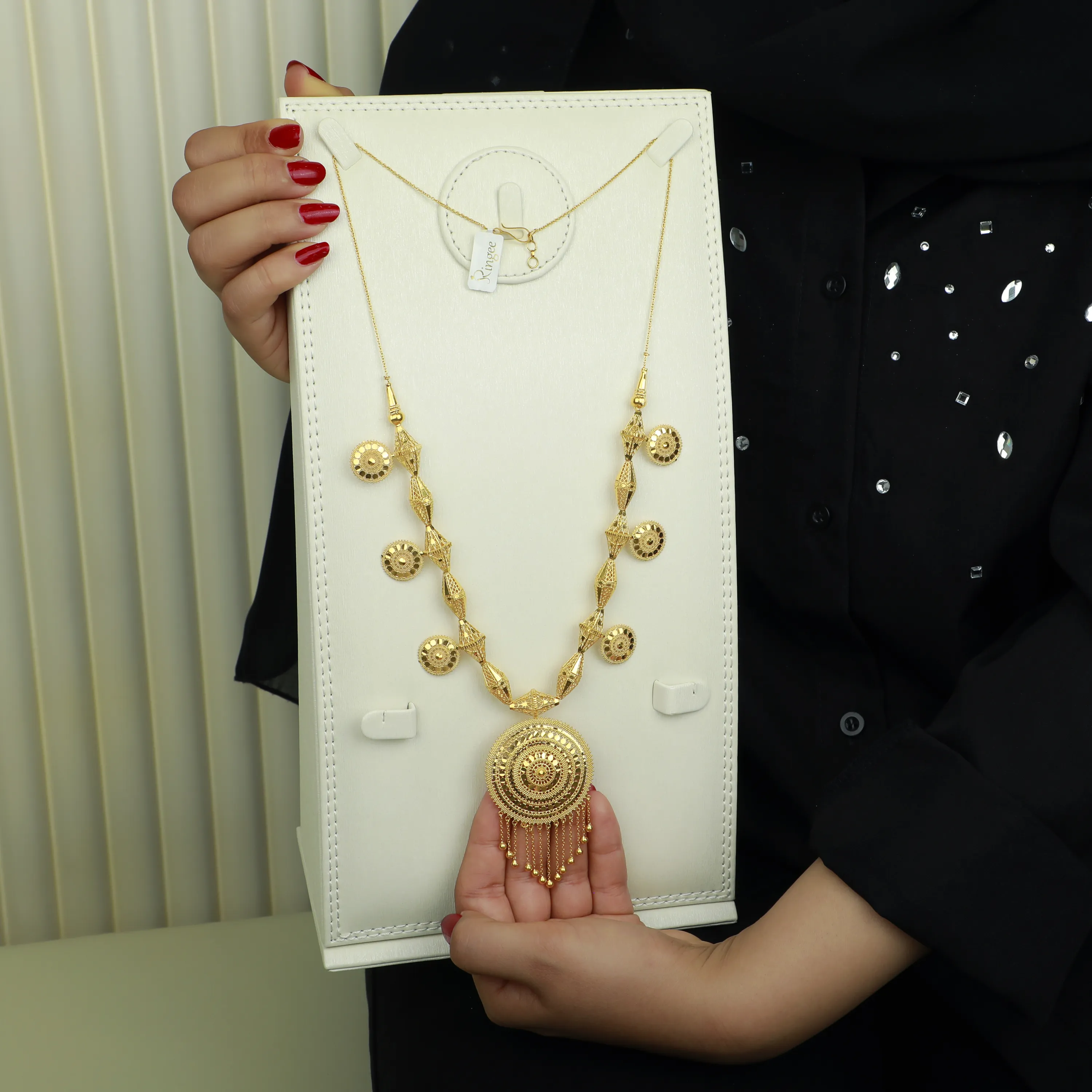 21-karat gold mirror, Omani made 21-karat gold mirror, Omani made