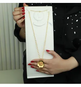 21-karat gold prayer beads necklace, made in Singapore