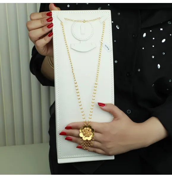 21-karat gold prayer beads necklace, made in Singapore