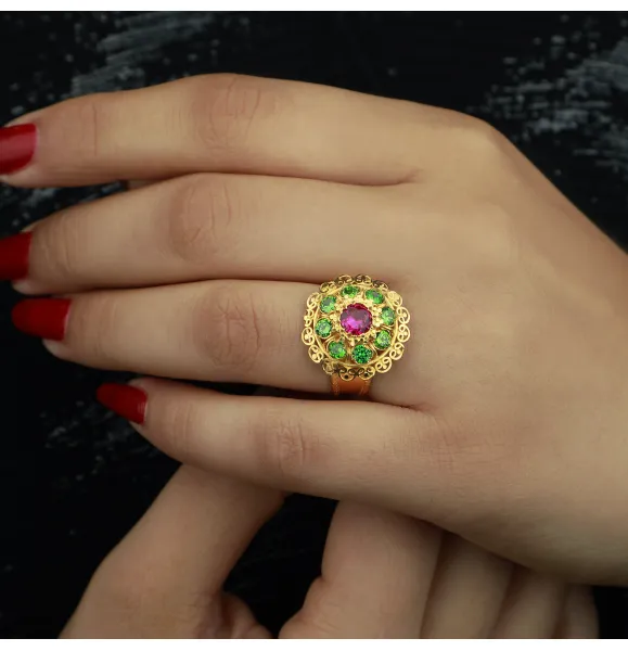 21-karat gold ring, made in the UAE