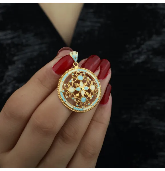 Heart pendant, 21 karat gold, Bahraini made - (S-0140)