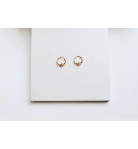 Children's round earrings, 21 karat gold, made in Singapore Children's round earrings, 21 karat gold, made in Singapore