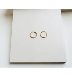 Children's round earrings, 21 karat gold, made in Singapore Children's round earrings, 21 karat gold, made in Singapore