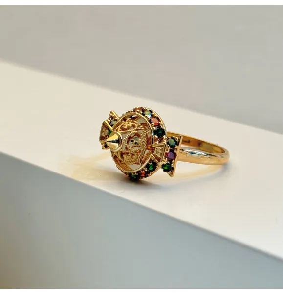 21-karat gold ring, Bahraini-made