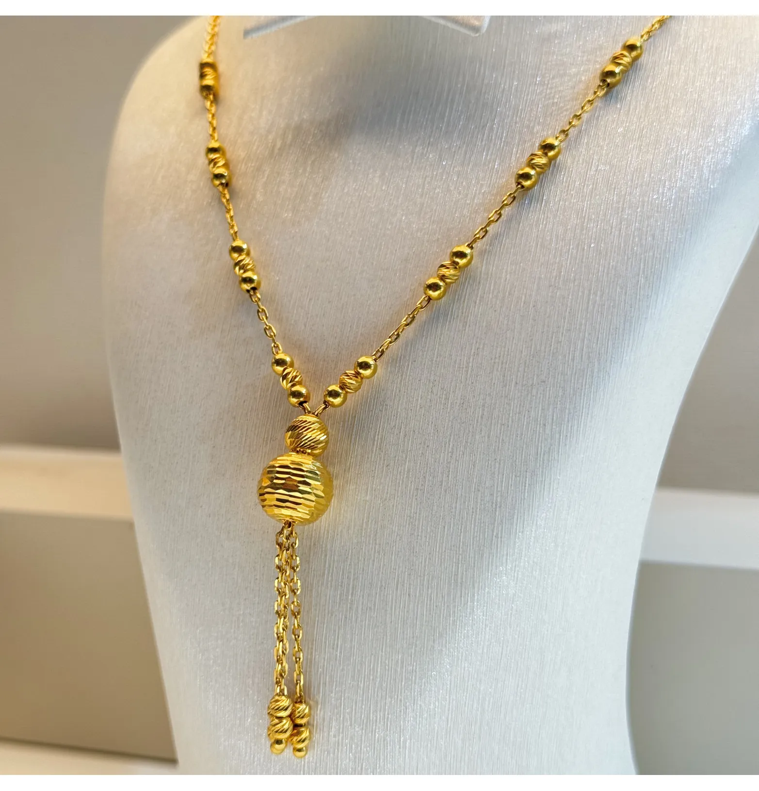 21-karat gold rosary necklace, Turkish-made