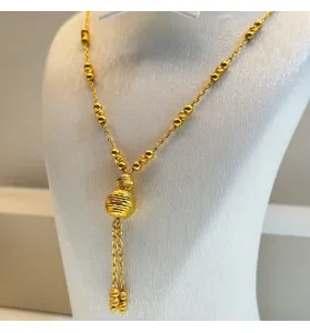 21-karat gold rosary necklace, Turkish-made