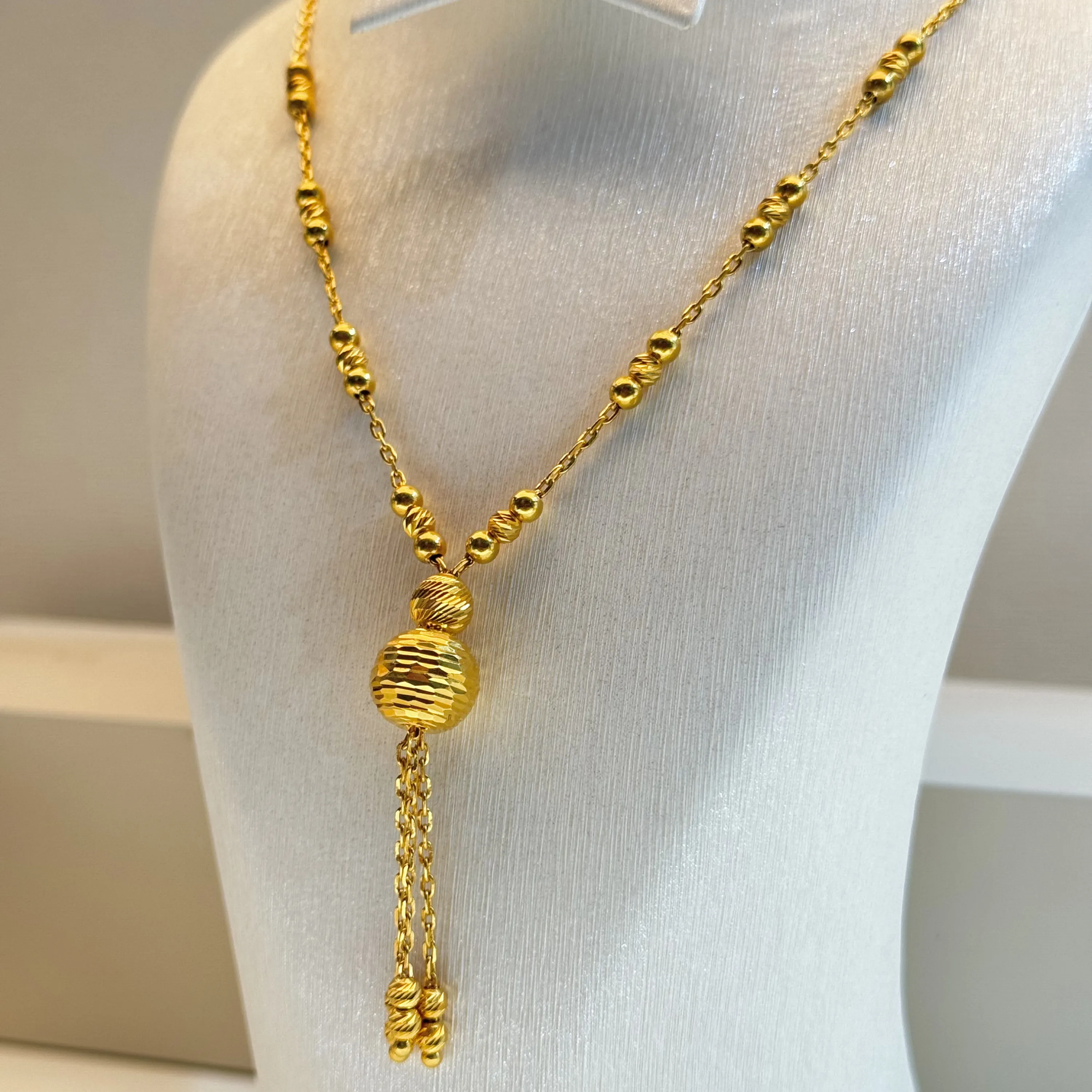 21-karat gold rosary necklace, Turkish-made