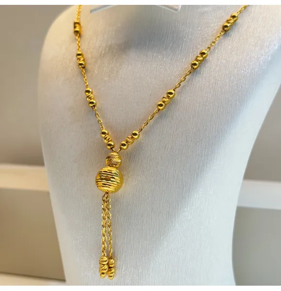 21-karat gold rosary necklace, Turkish-made