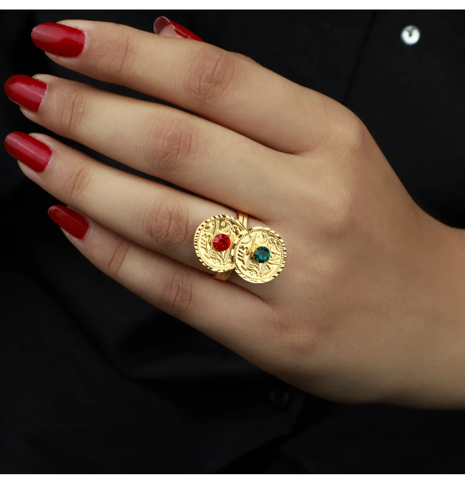 21-karat gold ring, made in the UAE