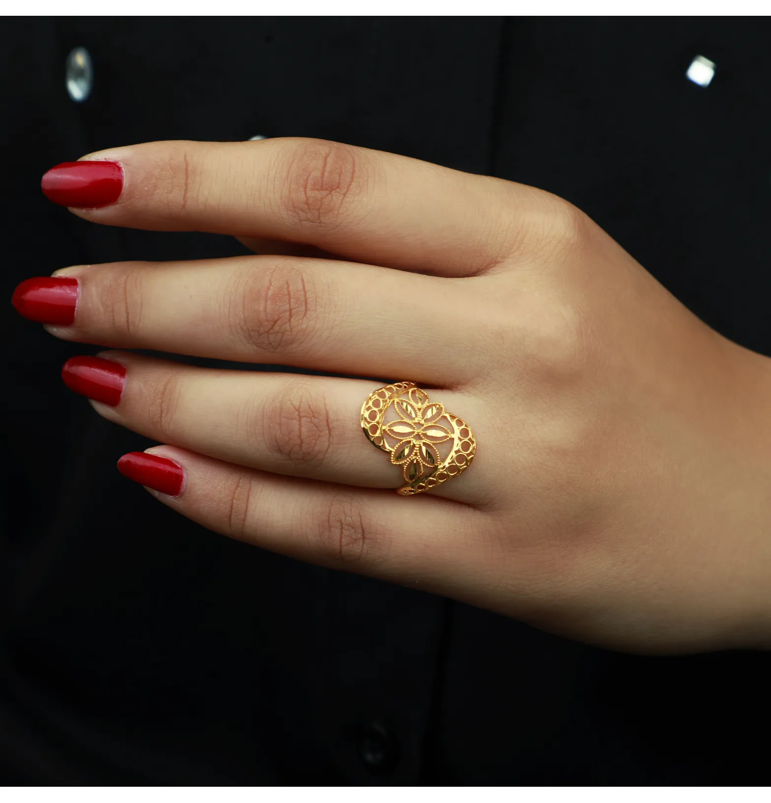 21-karat gold ring, Omani made 21-karat gold ring, Omani made