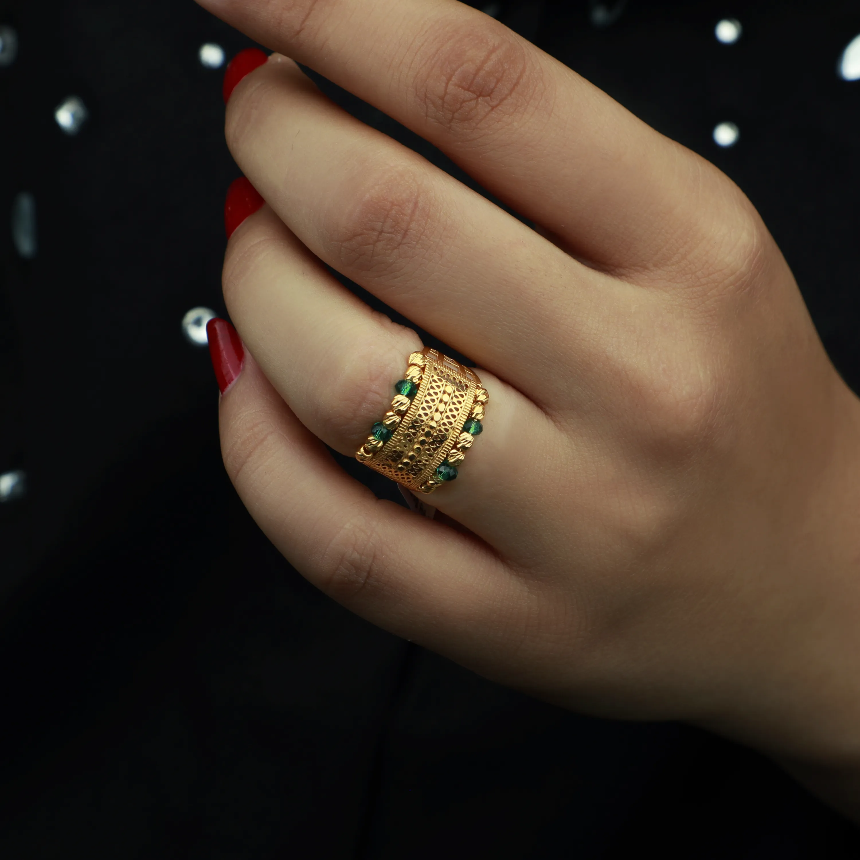 21-karat gold ring, Omani made 21-karat gold ring, Omani made