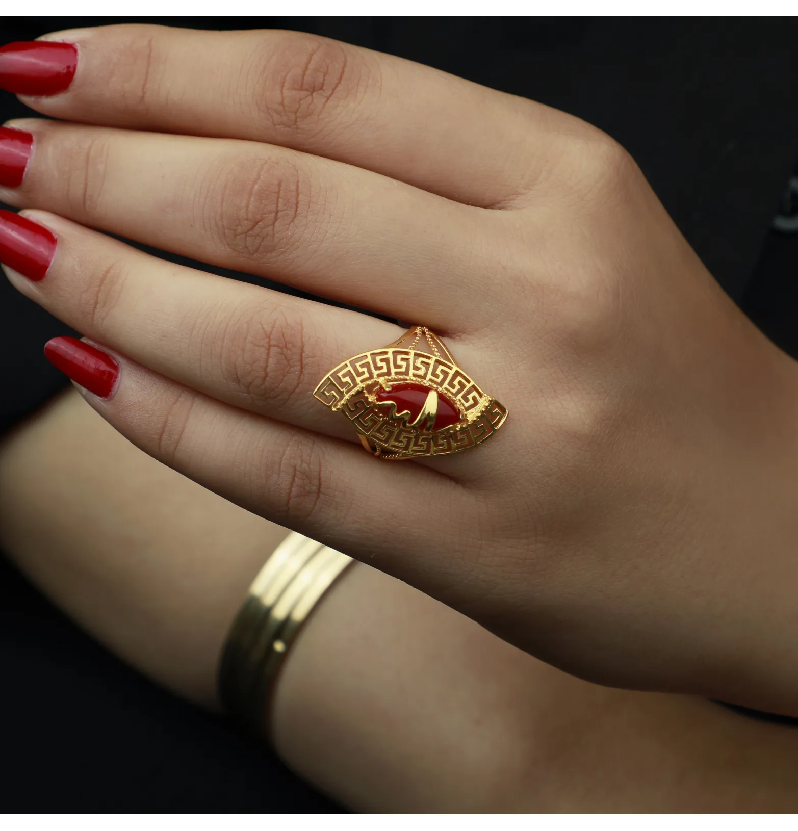 21-karat gold ring, Turkish made
