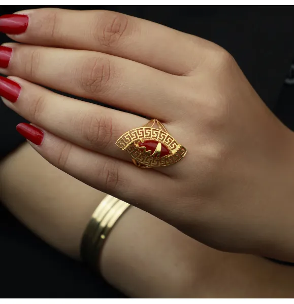 21-karat gold ring, Turkish made - (S-0067)