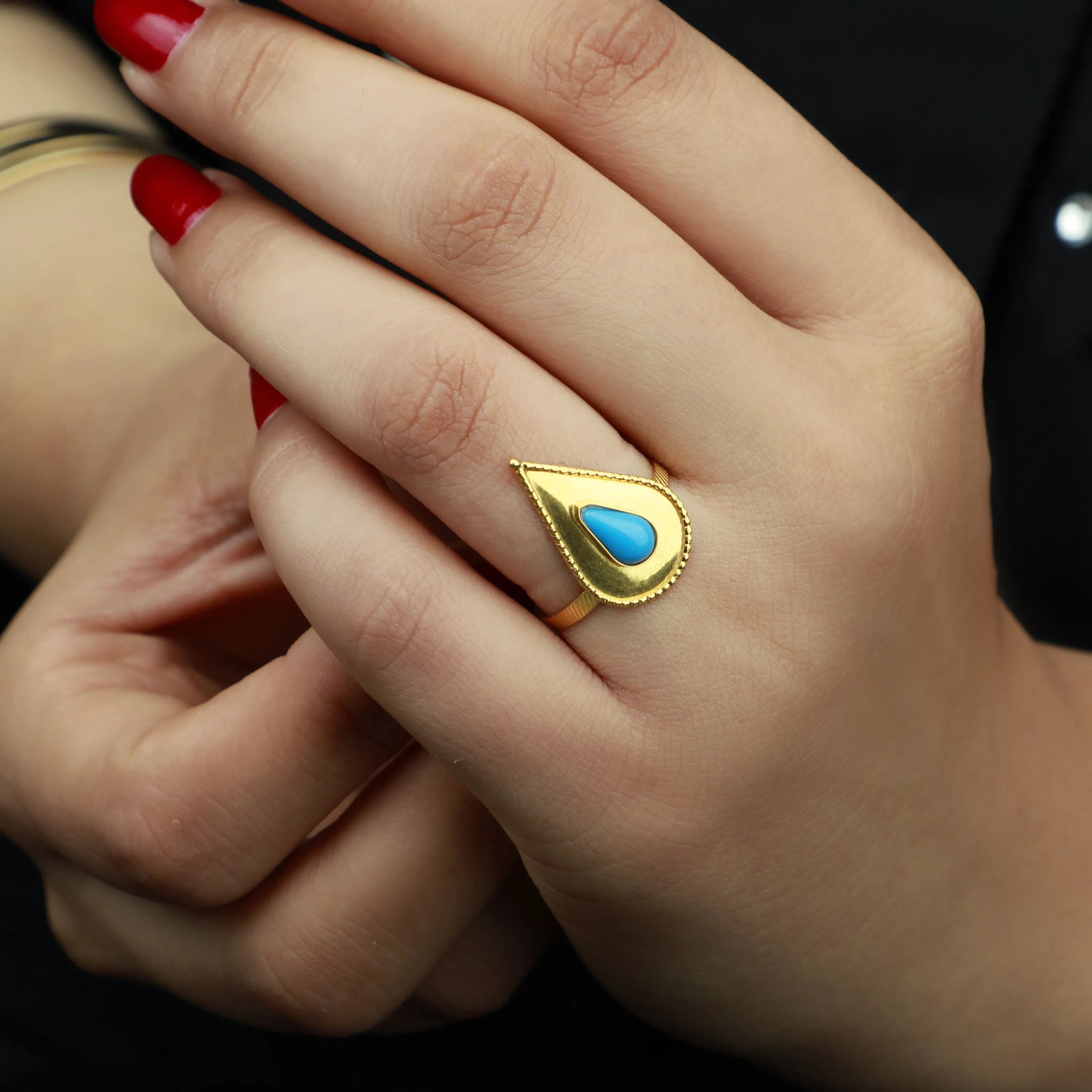 21-karat gold ring, Turkish made