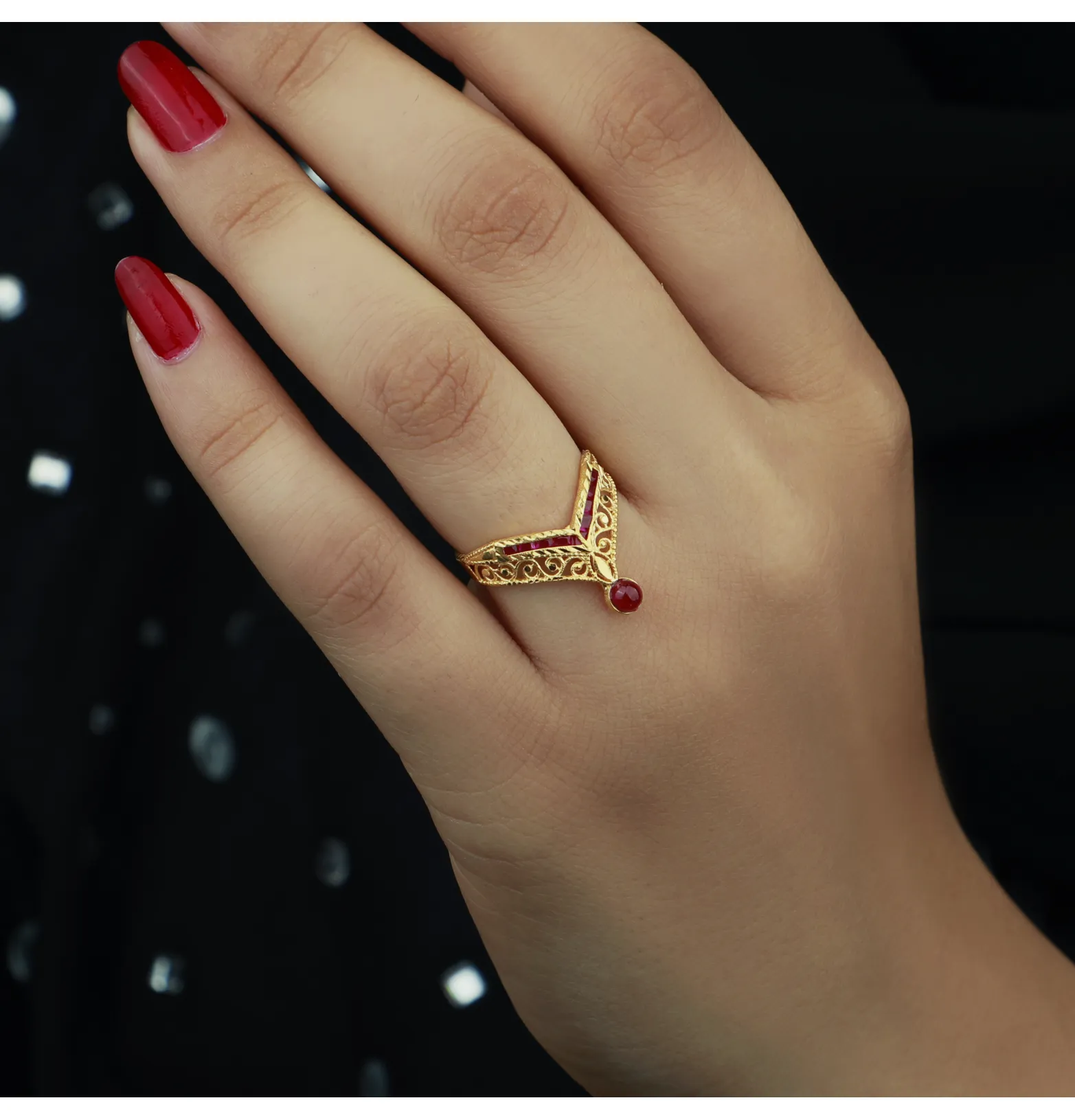 21-karat gold ring, Omani made 21-karat gold ring, Omani made